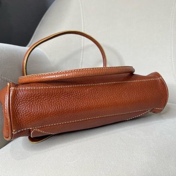 Cole Haan Village Hobo Bag Purse Brown Leather Silver Hardware Multi Compartment - Picture 6 of 10